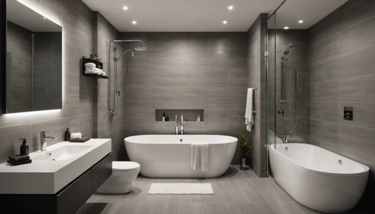 petite salle de bain avec baignoire et douche