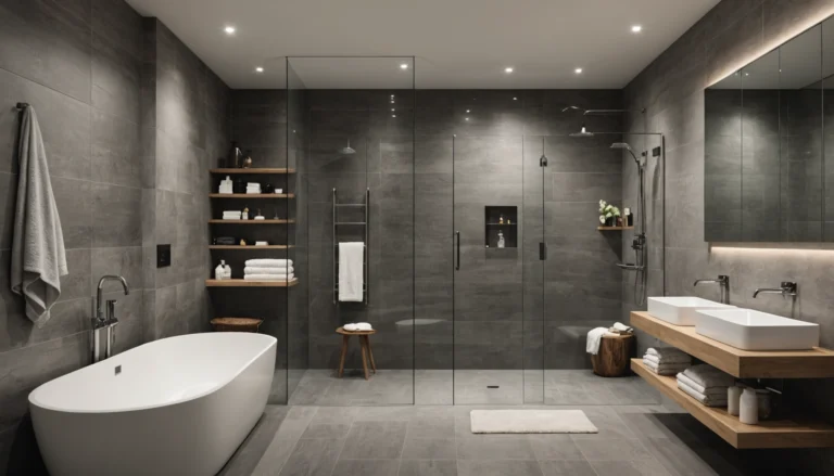 salle de bain avec douche à l'italienne